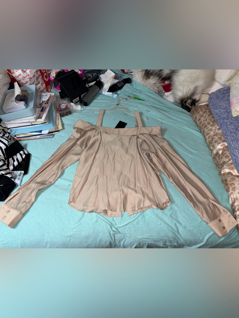 *BRAND NEW* Diva Boutique Online Taupe Small Energetic Feel Long Top - Picture 9 of 11